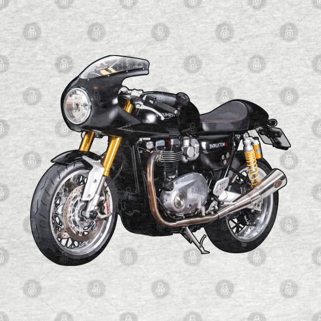 Thruxton R Cafe Racer Illustration by KAM Std